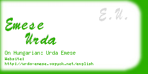 emese urda business card